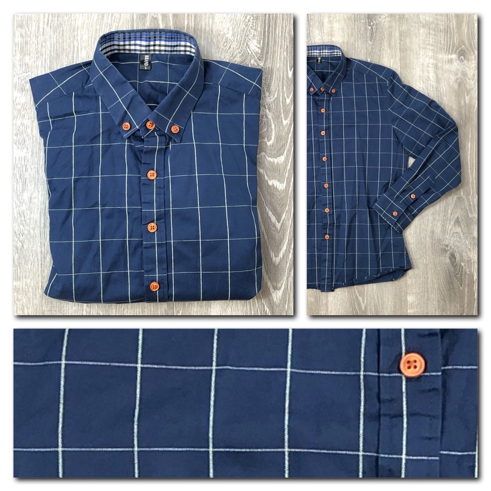 Navy Blue Button Down Shirt